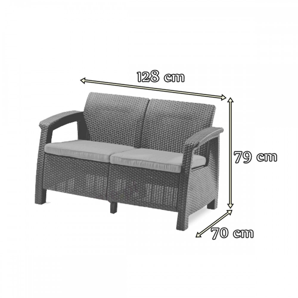 Duo-Gartenmöbelset Korfu Fiesta II mit Futura-Tisch Sekundäres Bild