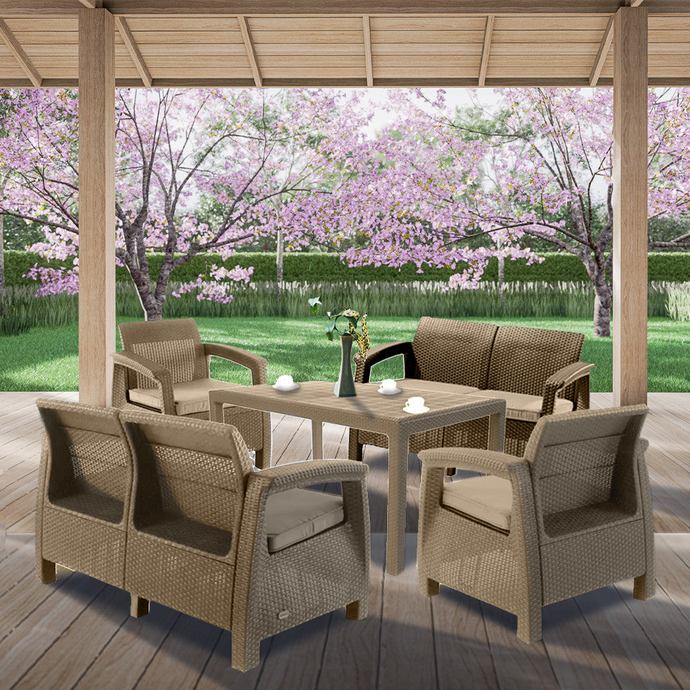 Korfu Fiesta II Duo Gartenmöbelset mit Melodietisch Sekundäres Bild