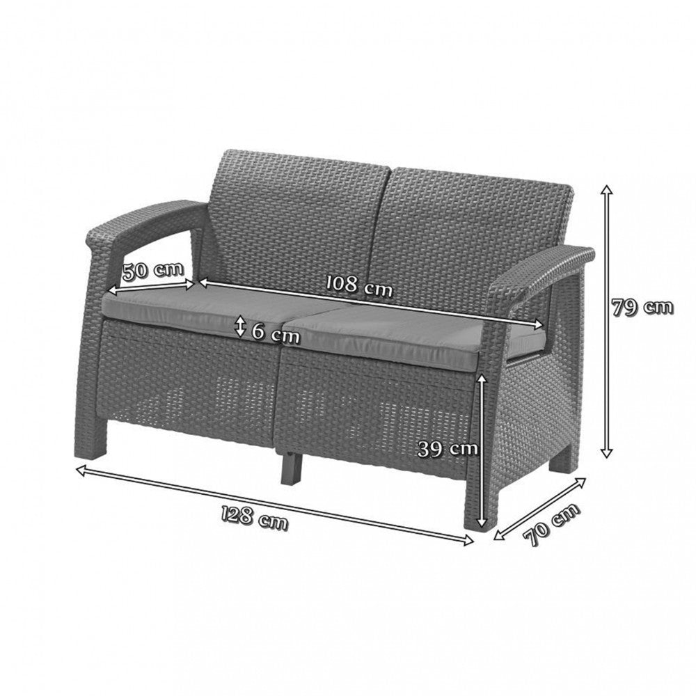 Corfu Love Seat – Gartensofa Sekundäres Bild