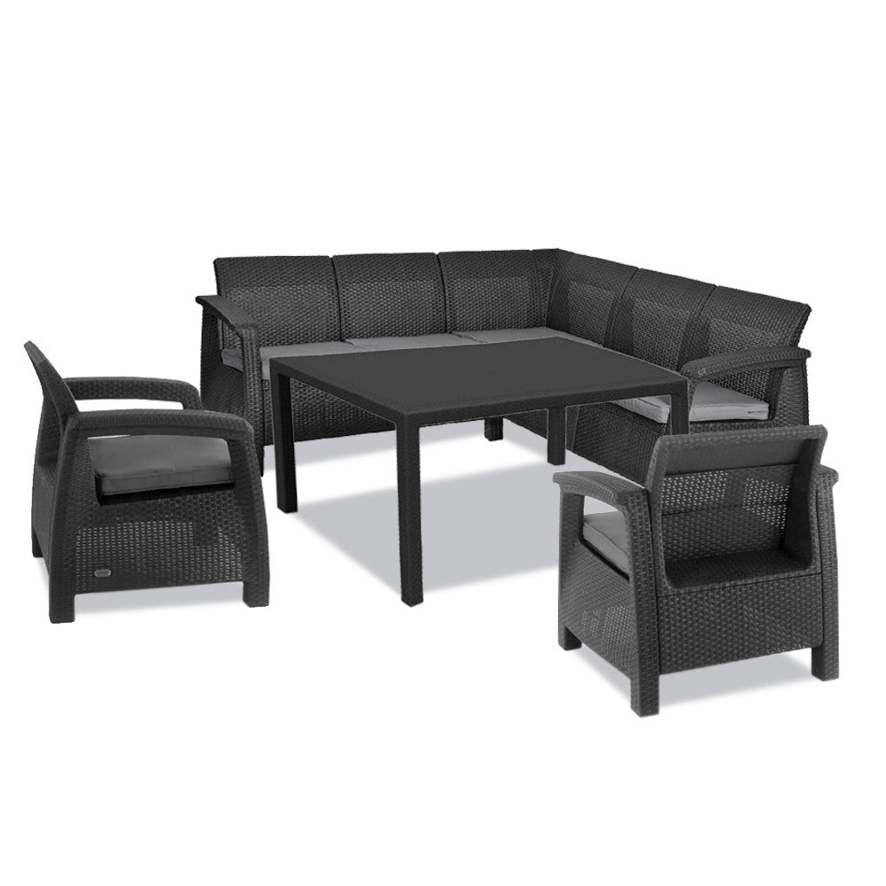 Korfu Relax duo Gartenmöbelset mit Melodietisch Sekundäres Bild