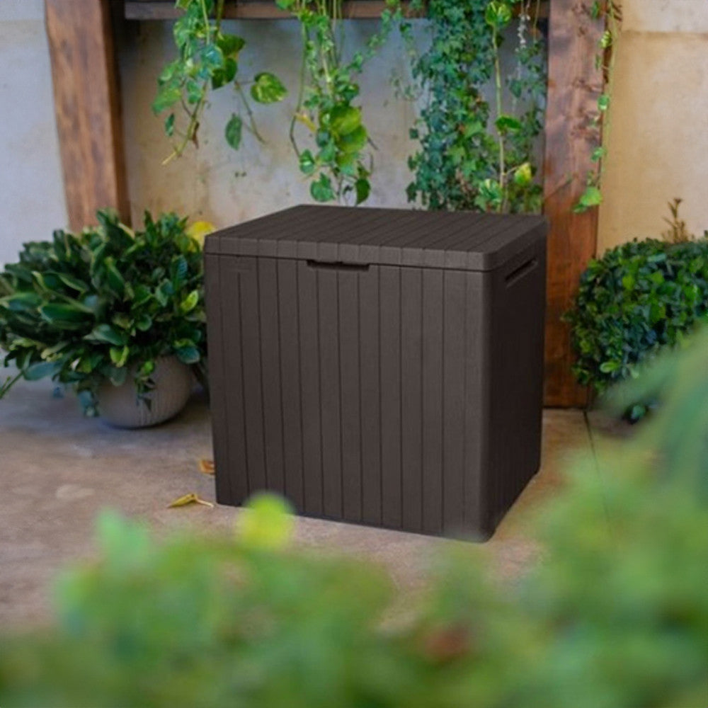 City Kunststoff-Gartenaufbewahrung 113L braun Sekundäres Bild