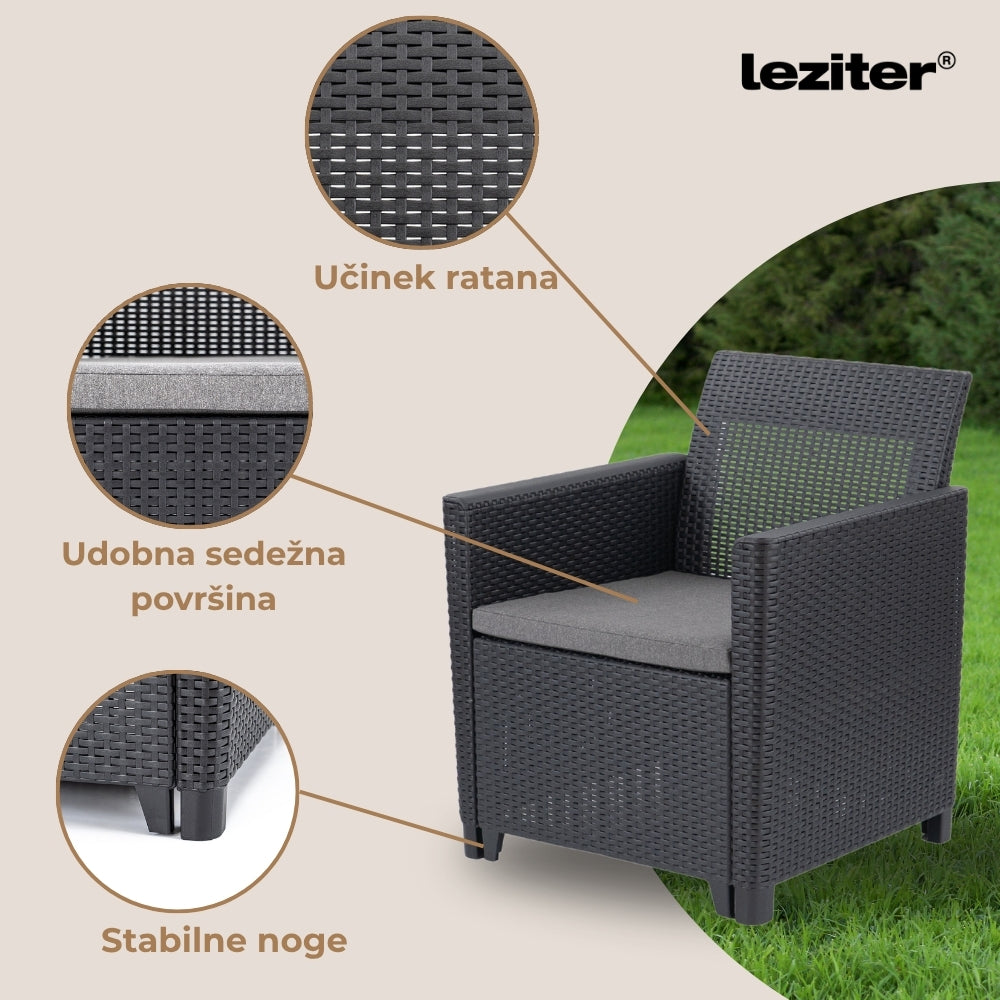 Claire VI 7-Sitzer-Gartenmöbelset mit Orlando-Tisch