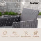 Claire VI 7-Sitzer-Gartenmöbelset mit Orlando-Tisch