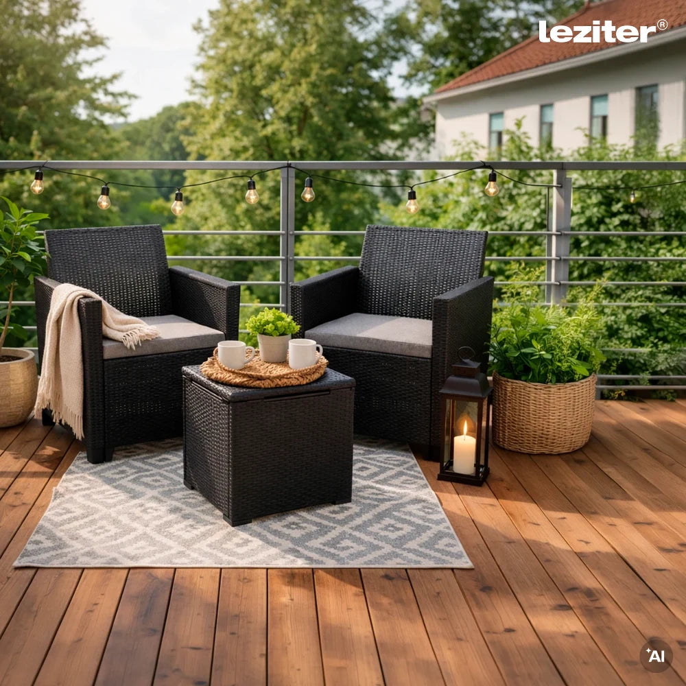 Claire IV Balkon-Gartenmöbel-Set mit Vigo-Tisch Sekundäres Bild
