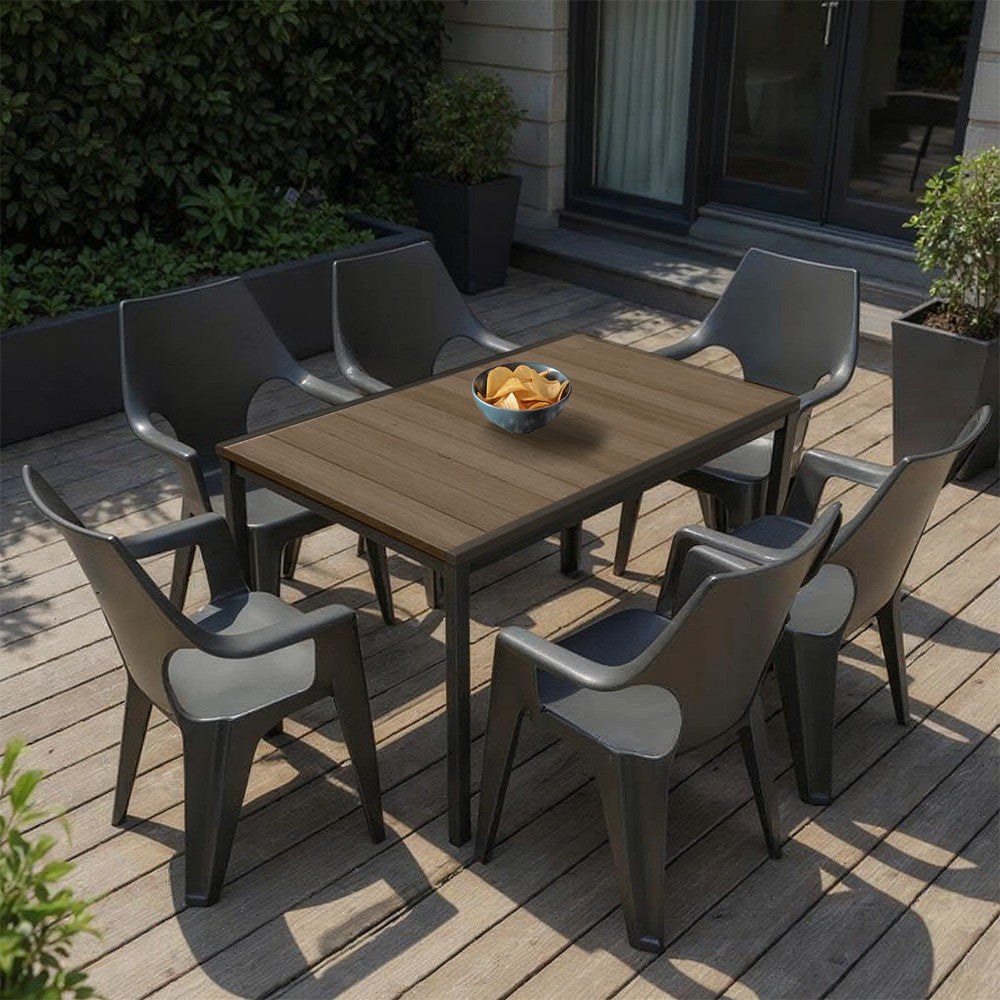 Parker 6+1 Gartenmöbel-Set Esche-Graphit Sekundäres Bild