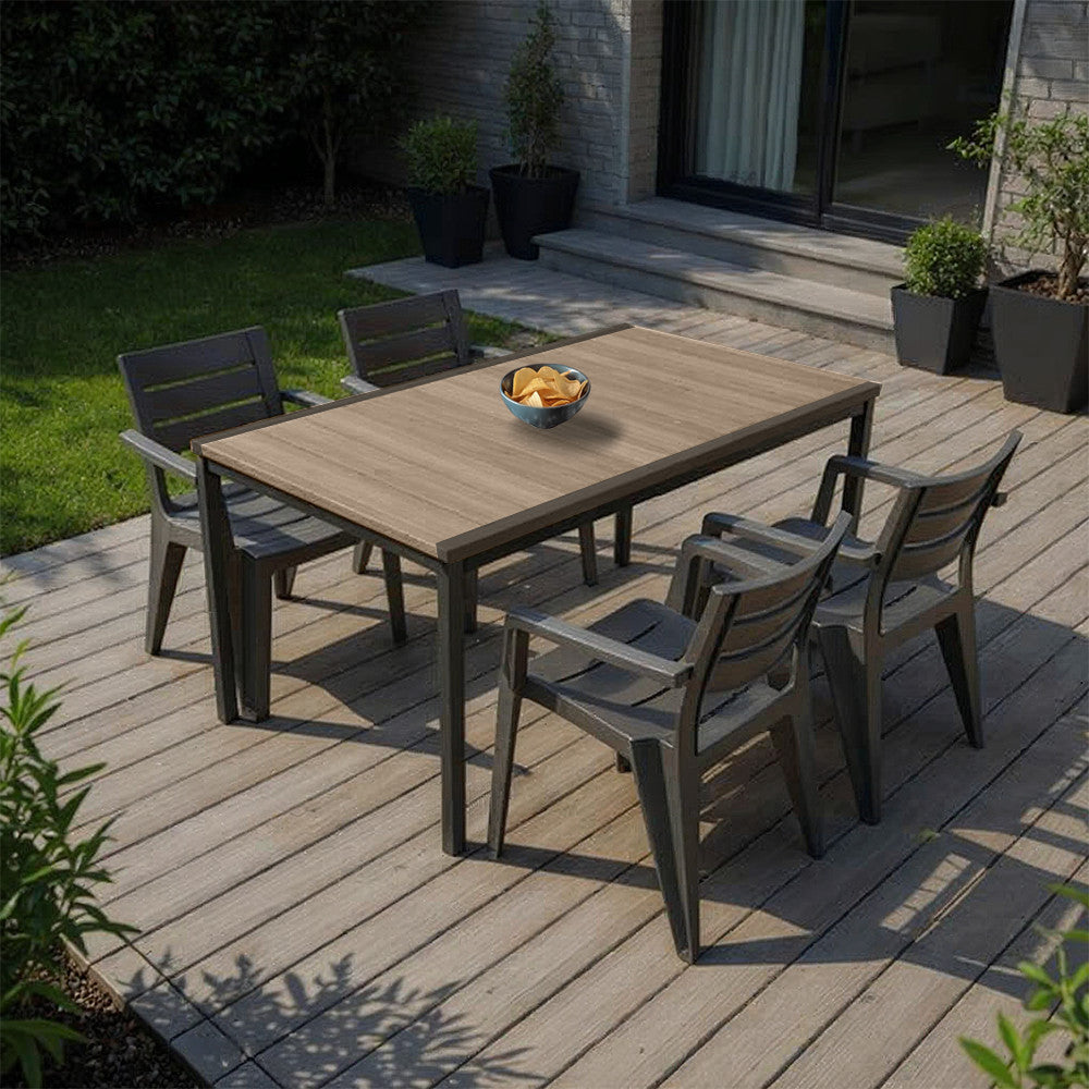Amari 4+1 Gartenmöbel-Set Esche-Graphit Sekundäres Bild