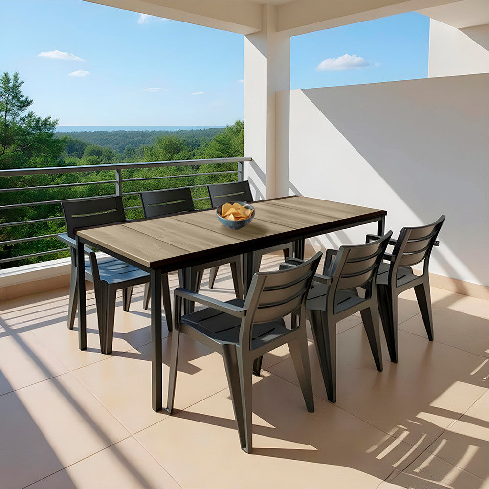 Amari Large 6+1 Gartenmöbel-Set Esche-Graphit Sekundäres Bild