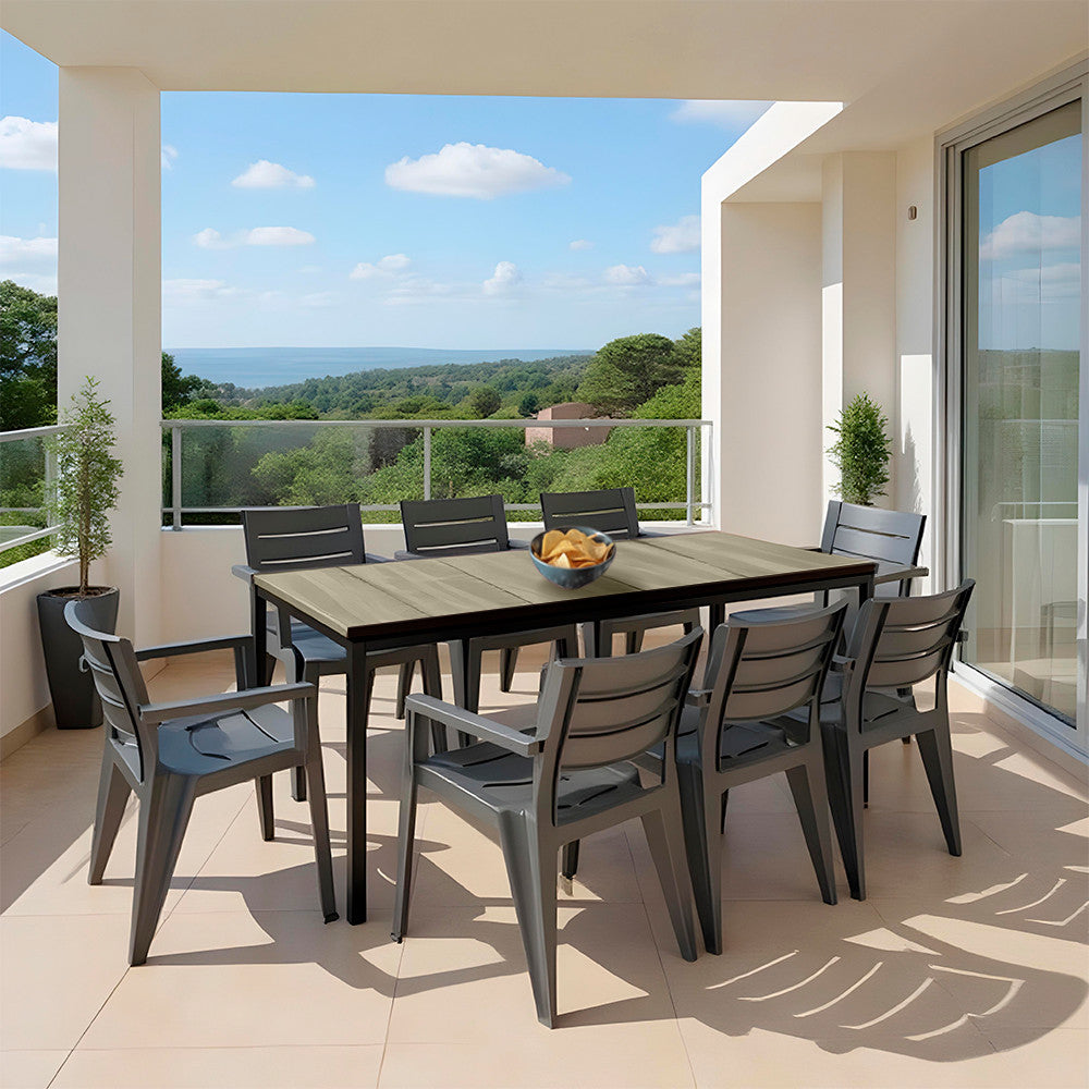 Amari Large 8+1 Gartenmöbel-Set Esche-Graphit Sekundäres Bild