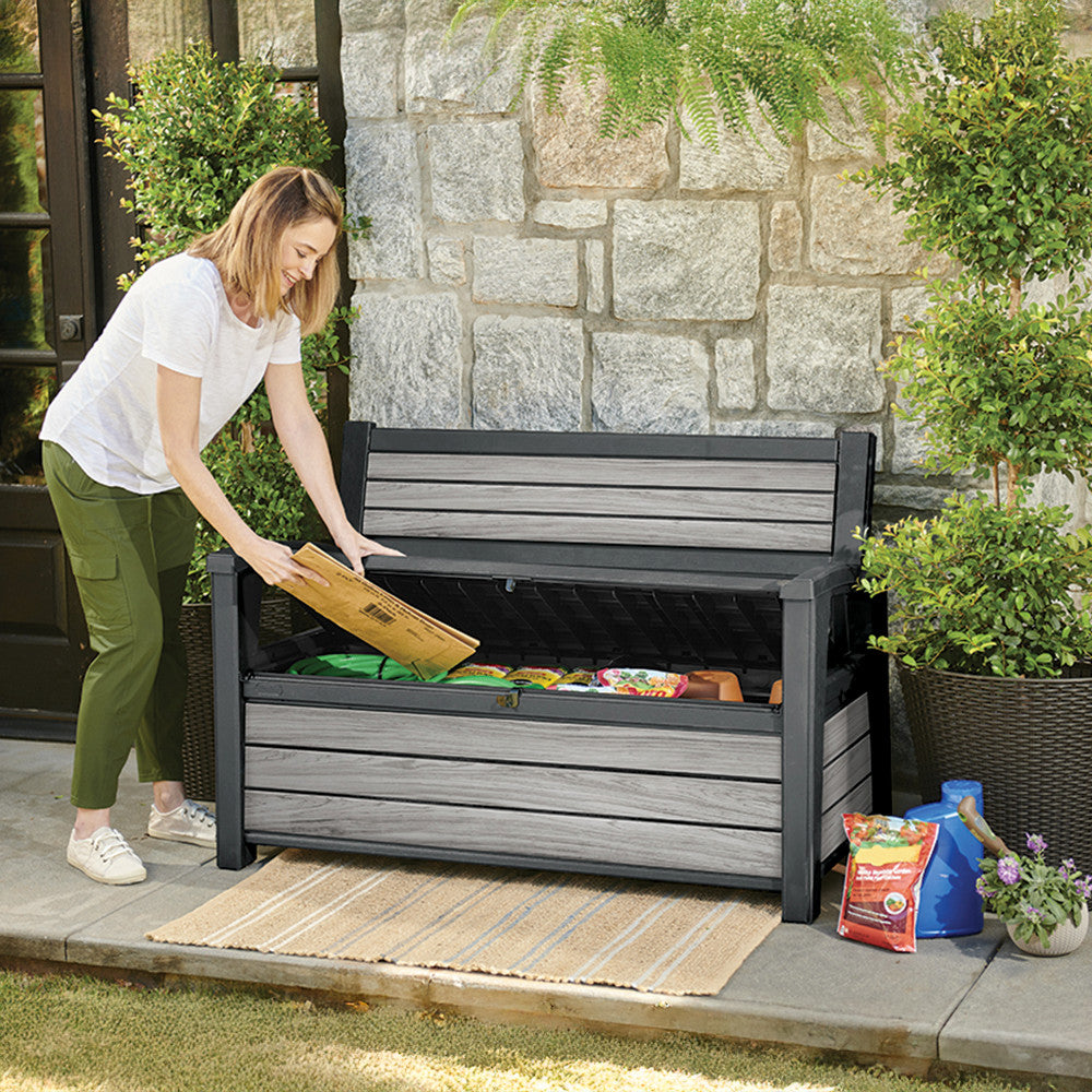 Decocoat Kunststoff-Gartenbank/Aufbewahrung 227 L Sekundäres Bild