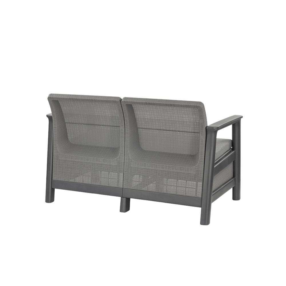 Scandi Box linea duo Gartenmöbelset mit Ablagetisch aus Jute