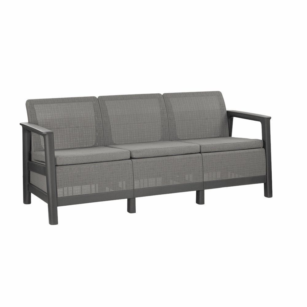 Scandi Love max linea duo Gartenmöbelset mit Ablagetisch aus Jute