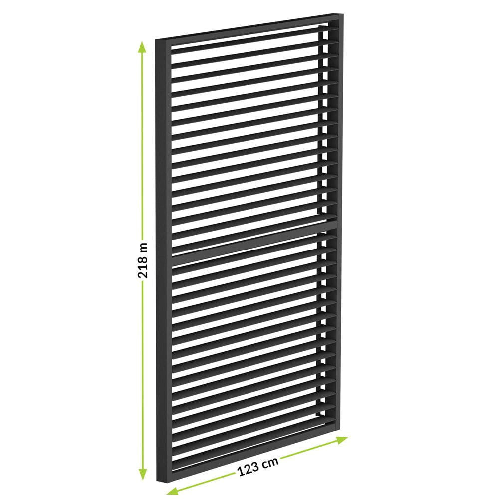 LUXE Seitenwand mit Lamellen (R) 123x218cm bis zu 4 m anthrazit Sekundäres Bild