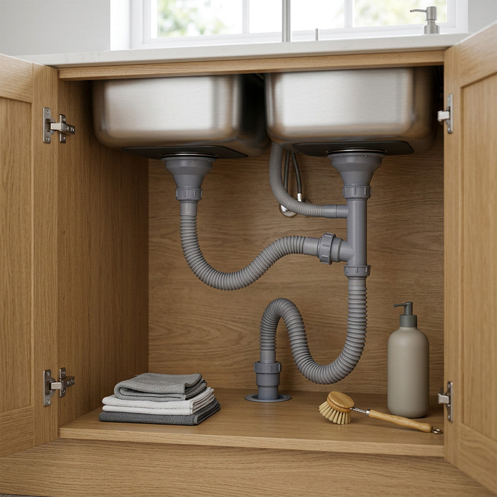 Siphon für 2-Kammer-Spülbecken Sekundäres Bild