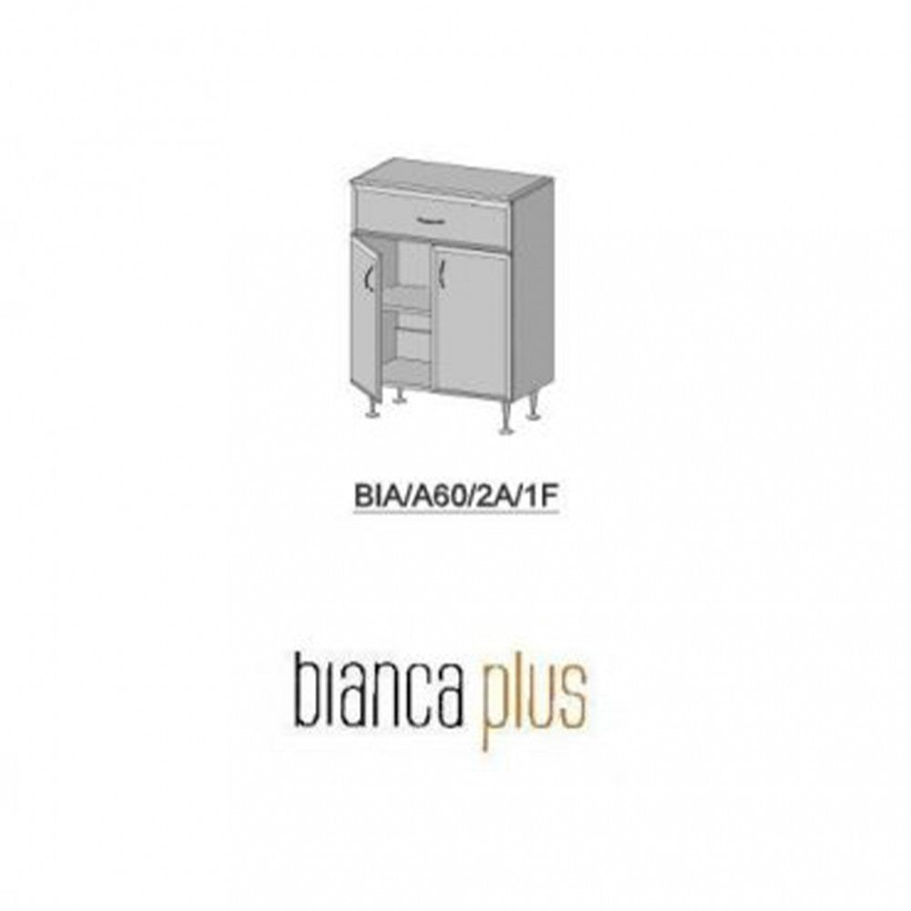 Bianca Plus 60 Unterschrank mit 2 Türen, 1 Schublade, Eiche sonoma Sekundäres Bild