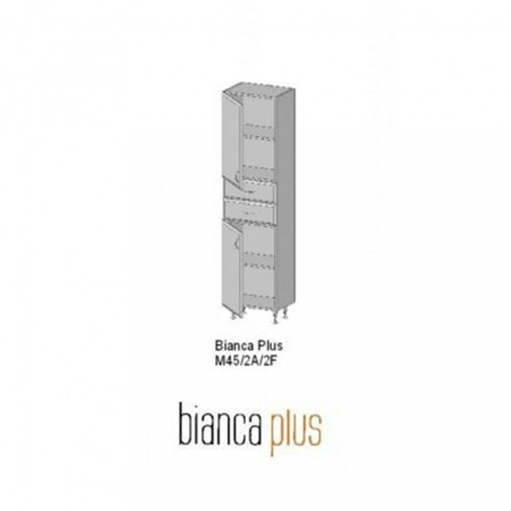 Bianca Plus 45 Hochschrank mit 2 Türen, 2 Schubladen, Eiche sonoma, rechts Sekundäres Bild