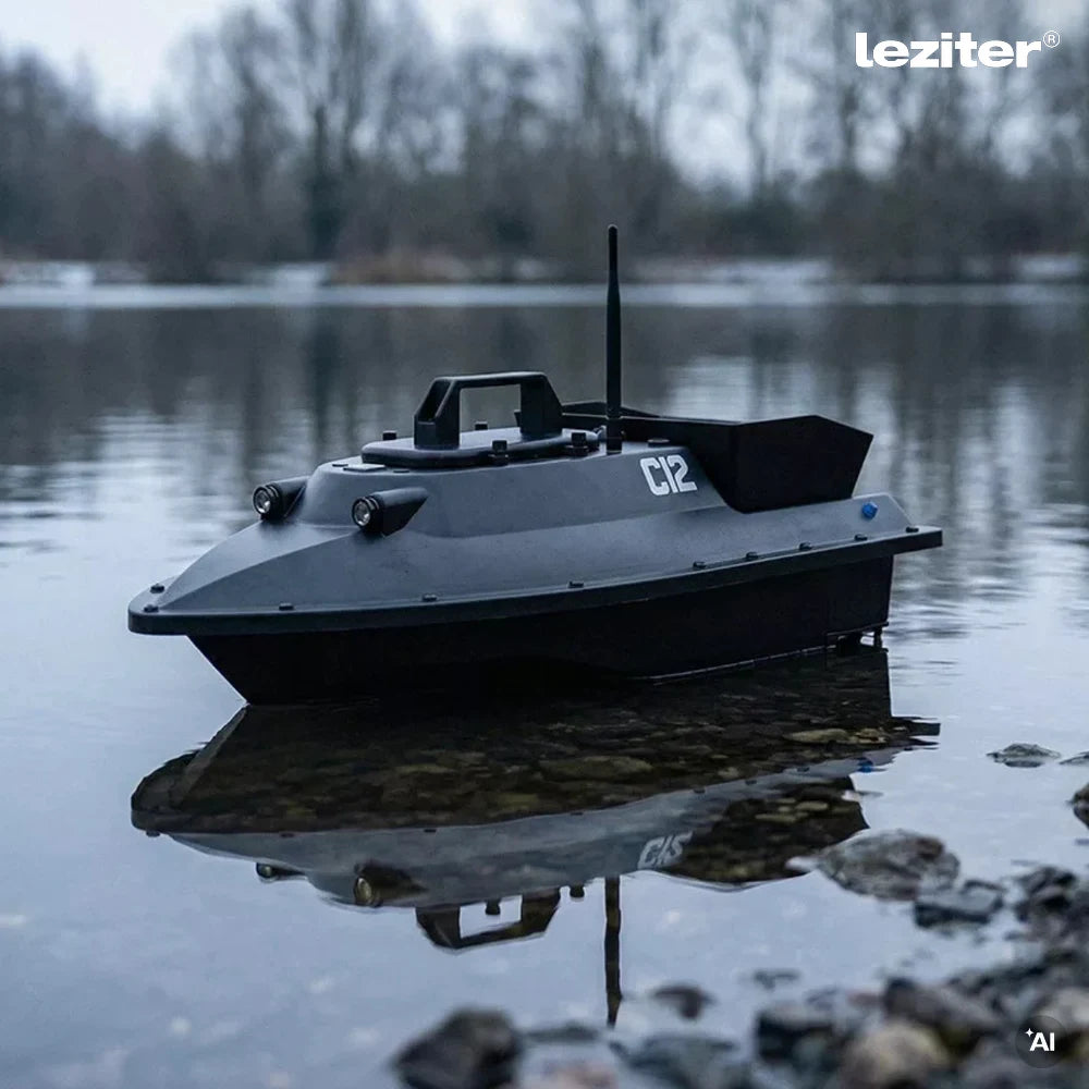 Futterboot C12 mit Rückwurfvorrichtung, schwarz Sekundäres Bild