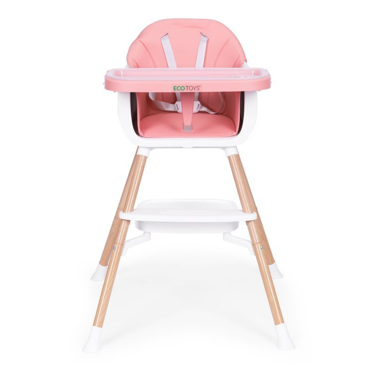 Baby-Hochstuhl 2 in 1 rosa Sekundäres Bild