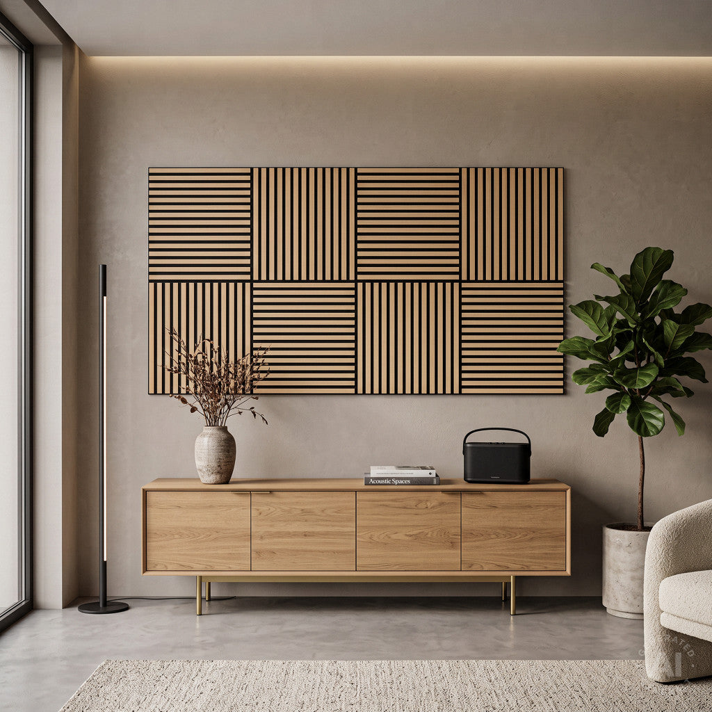 Akustikwandpaneel Deco II in Bambusoptik, 60 x 60 x 1,8 cm Sekundäres Bild