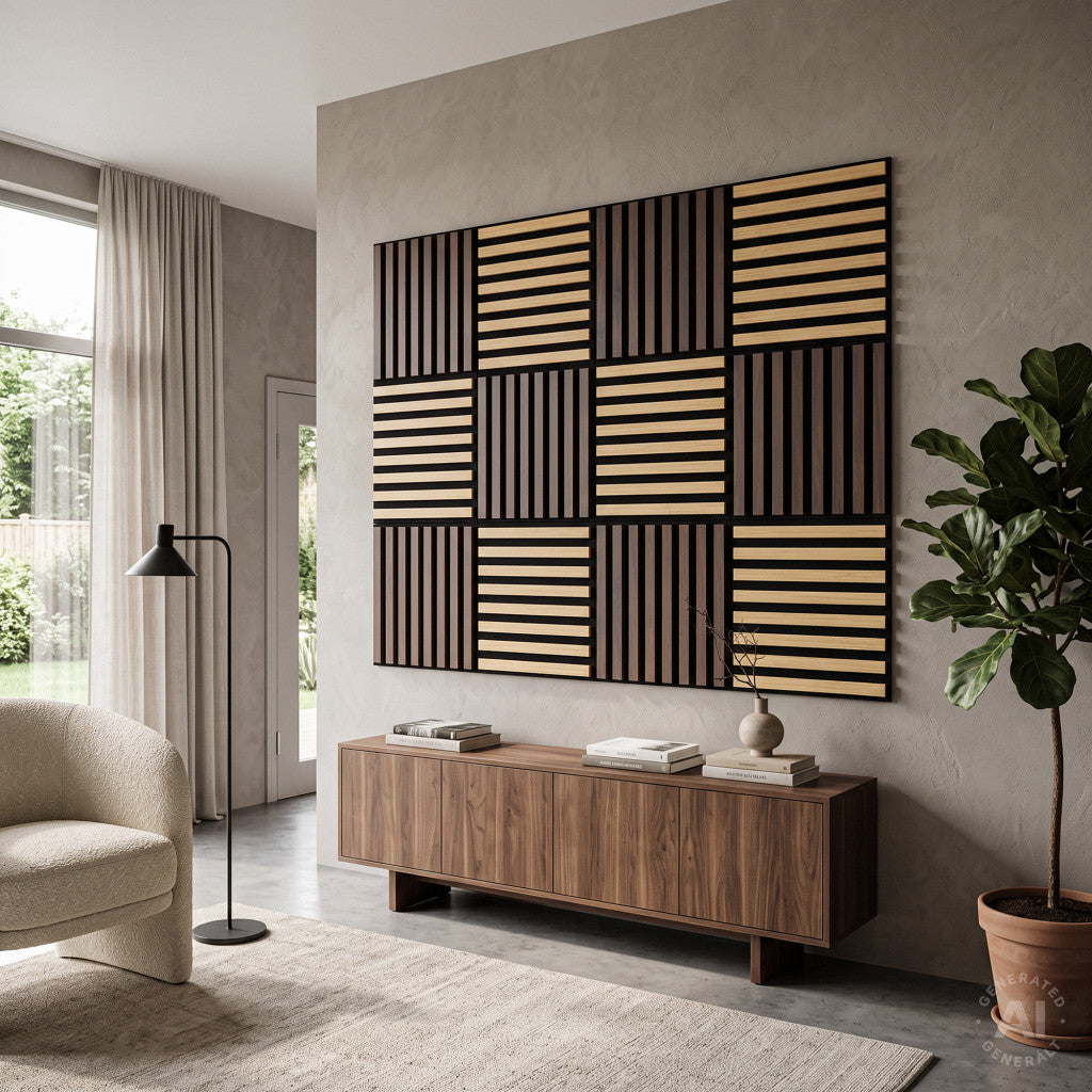 Akustikwandpaneel Deco X in Bambusoptik, 60 x 60 x 1,8 cm Sekundäres Bild