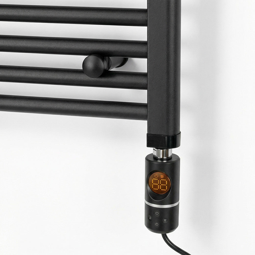 Elektrisches Heizelement für Handtuchtrockner mit digitalem Temperaturregler, 400 W, schwarz Sekundäres Bild