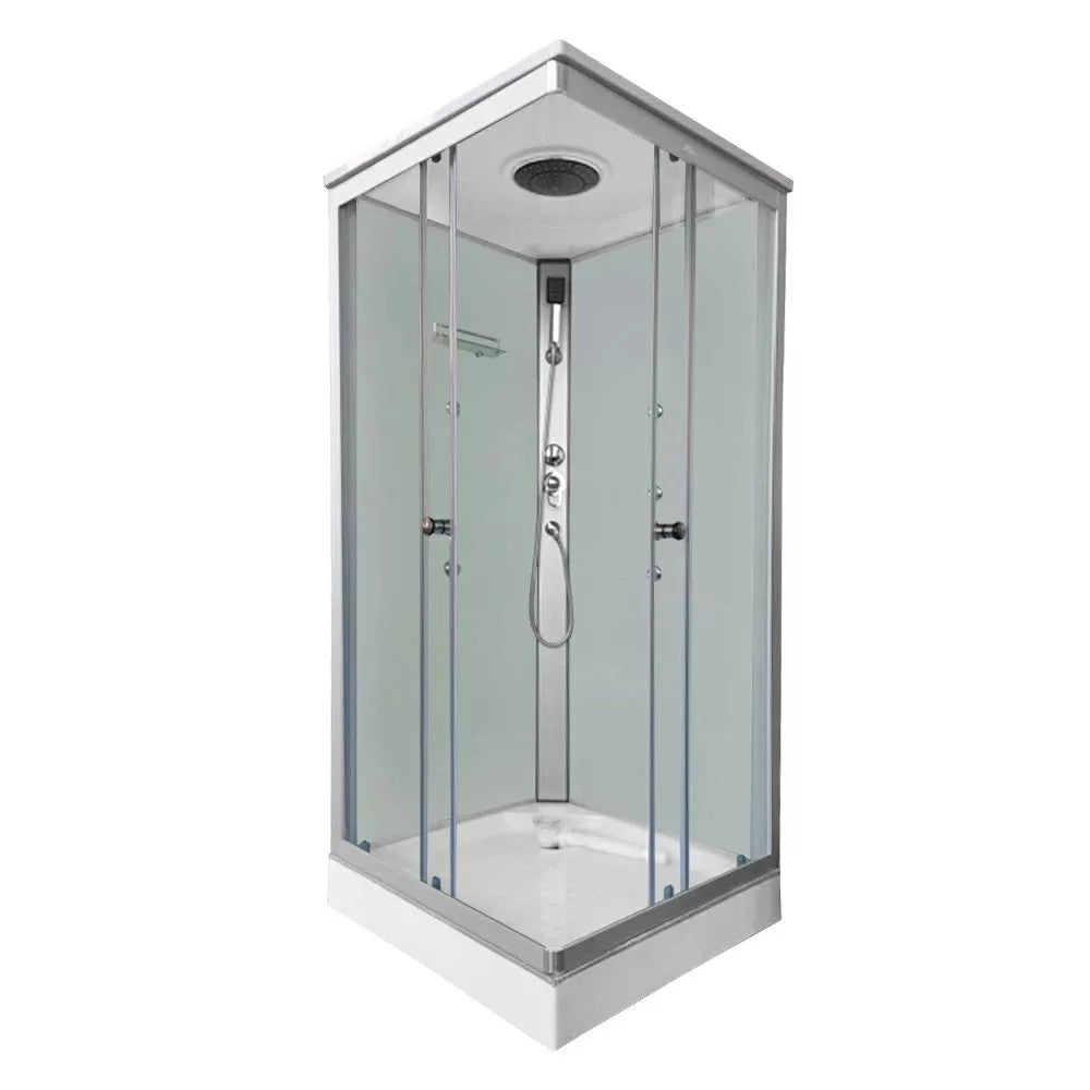 Hidromasszázs zuhanykabin, szögletes teljes hátfalas kivitel - Homelux, LH8080W Hauptbild