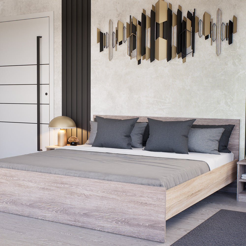 Miami Doppelbett ohne Leinenhalter 180x200 cm York Eiche-Sonoma Eiche Sekundäres Bild