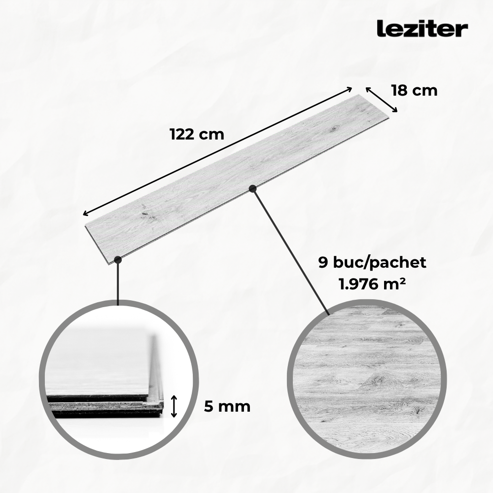 Leziter Atakama Eiche Vinyl SPC Bodenbelag Sekundäres Bild