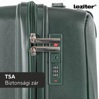 Keményfedeles gurulós bőrönd beépített TSA számzár közelről - Homelux, LTREBS-IV-DG