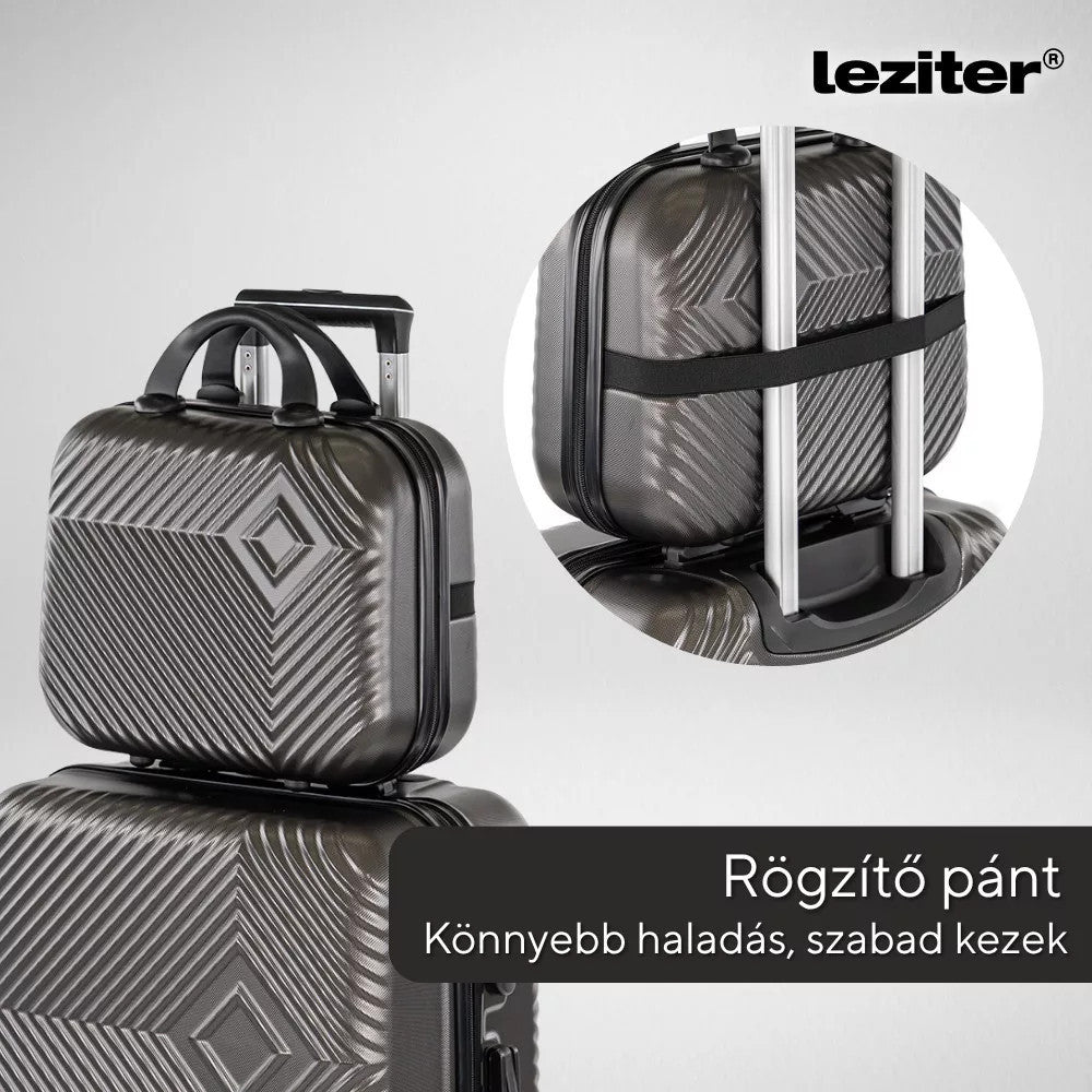 Gurulós bőrönd szett kézi bőröndjének rögzítése a kabinbőrönd teleszkópos karjához - Homelux, LTRPBS-VI-OG