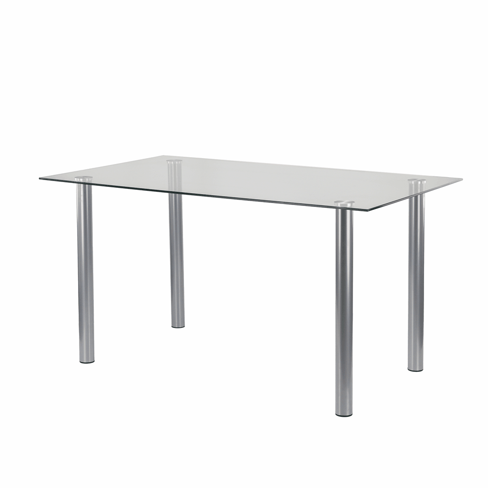 Cadiz 4+1 Esstisch-Set weiß-schwarz
