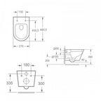 Falba építhető WC tartály szett WC-csésze méretábra 370 mm szélességgel és 390 mm magassággal - Homelux, ROYASET_WT-1_R-082CHR