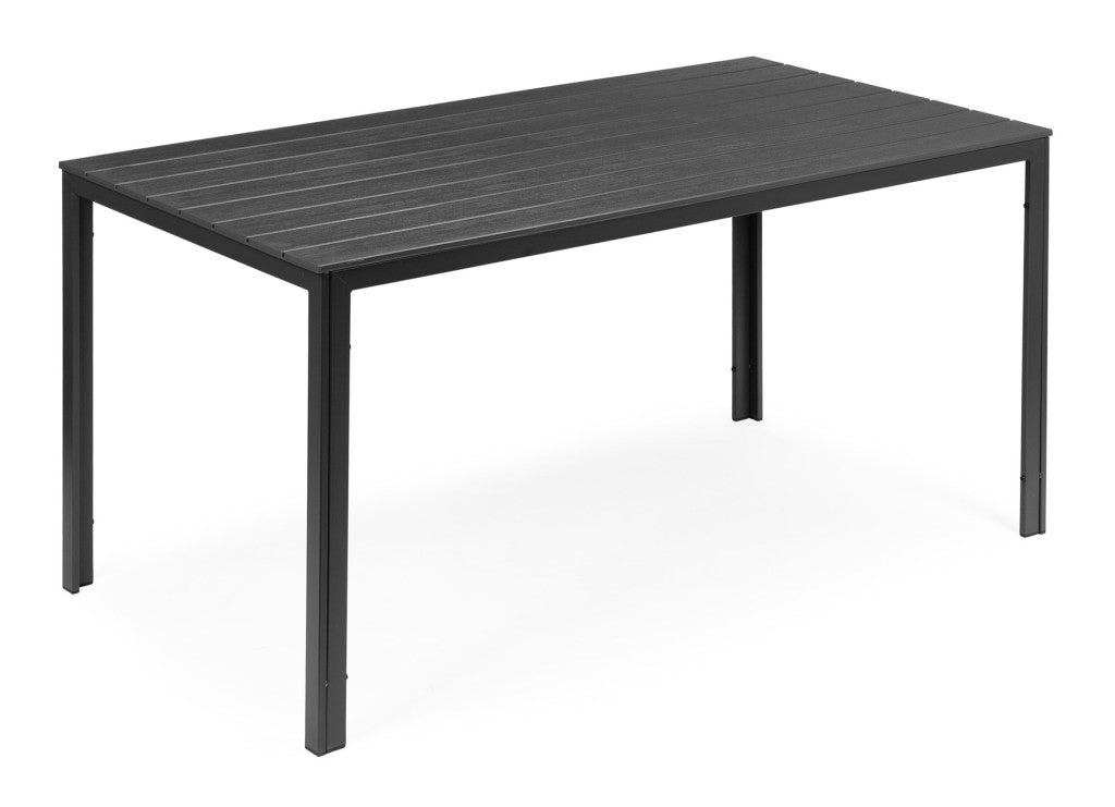 Gartentisch für 6 Personen 156x78 cm Polywood grau Sekundäres Bild