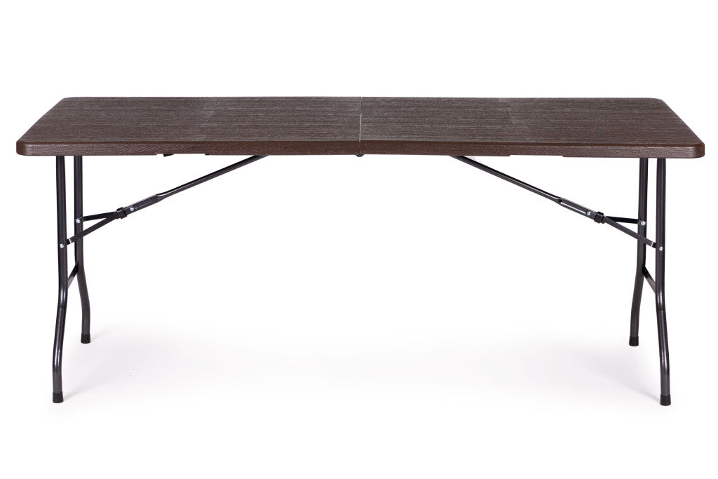 Klappbarer Catering-Bankett-Gartentisch 180 cm, braun Sekundäres Bild