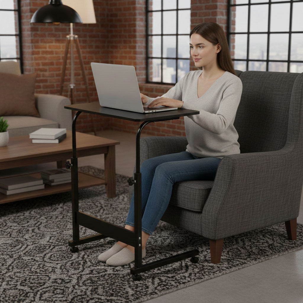 Mobiler Laptoptisch, am Sessel befestigbar, schwarz Sekundäres Bild