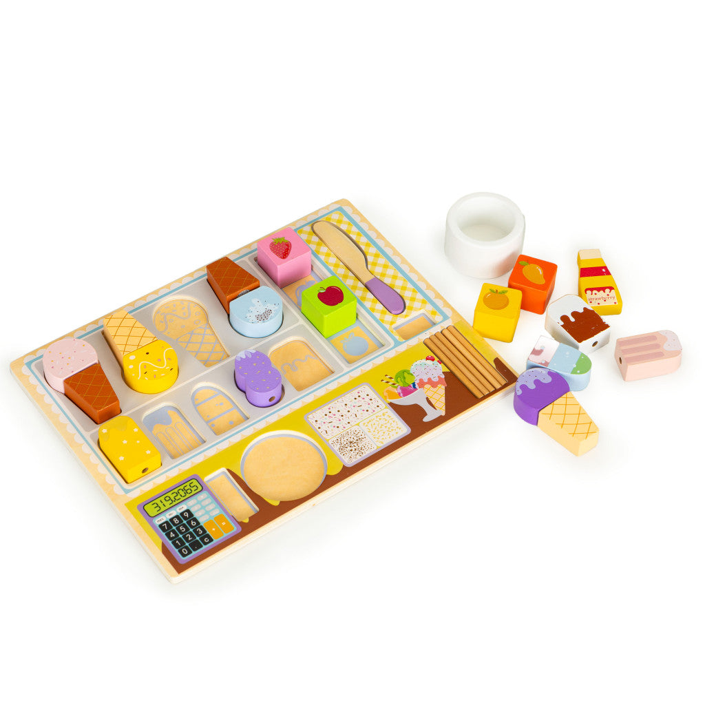 Eisverkäufer-Formen und Rollenspiel-Holzspielzeug-Set Sekundäres Bild