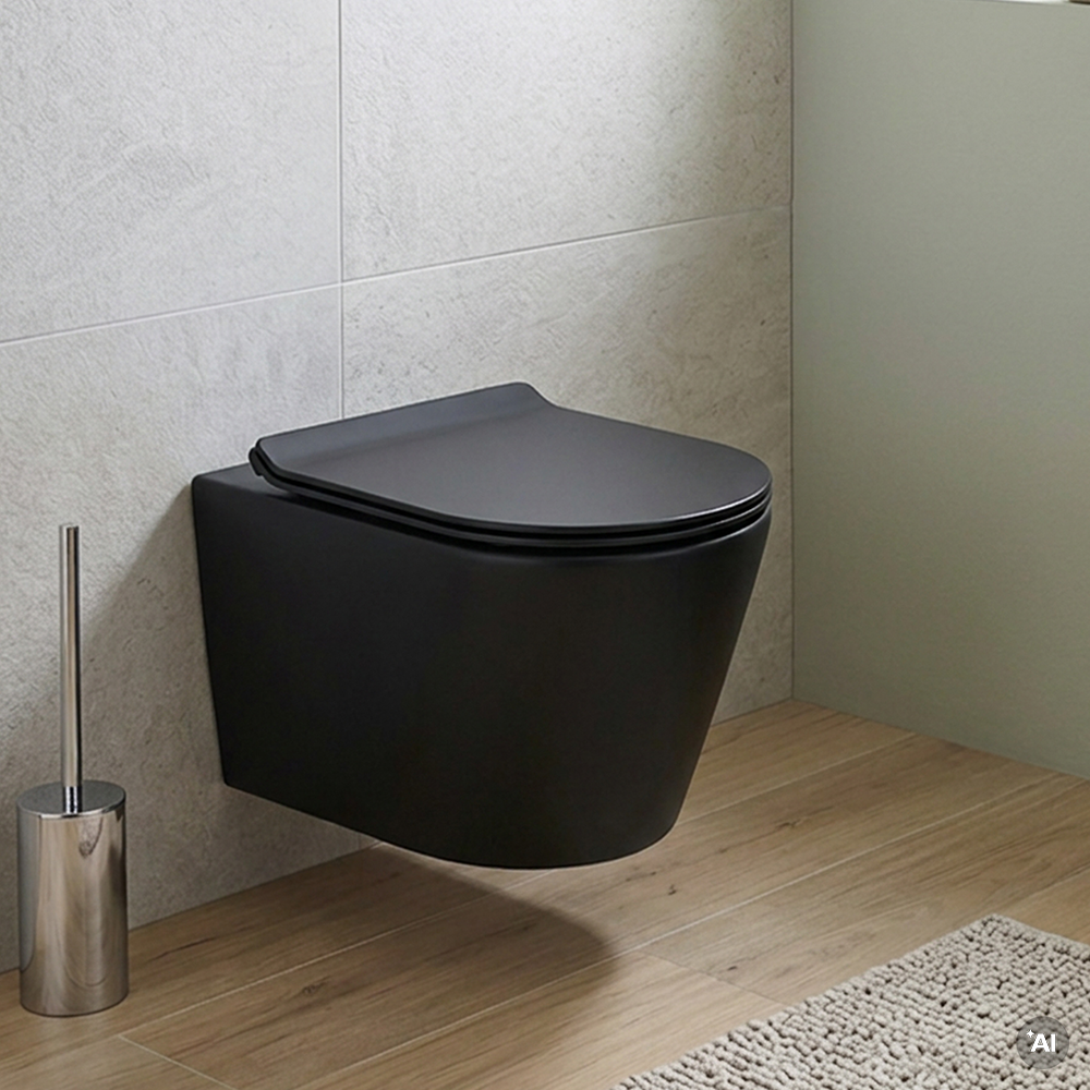 Ride Wandtoilette mit Wasserspülung, mit weich schließendem Sitz Sekundäres Bild