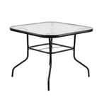 Gartentisch Vella aus Glas mit Metallgestell